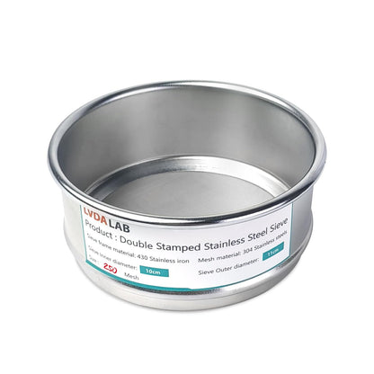 4" (10cm) 304 Stainless Steel Lab Sieve, 325 Mesh(0.045mm) Screen Sifter - Colors B