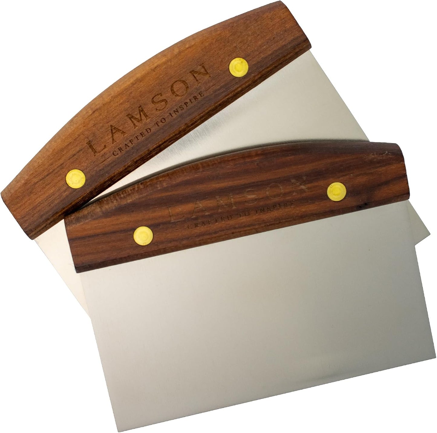 Lamson 3" x 6" and 4" x 6" Dough (Bench) Scraper with Walnut Handle