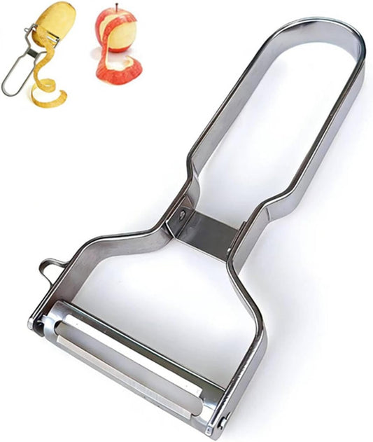 Y Stainless Steel Vegetable Peeler for Kitchen, All Metal Apple Potato Peeler with Eyes Remover, 90° Swivel Sharp Double-Sided Blade, Fruit Carrot Peeler