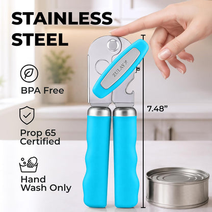 Manual Can Opener Heavy Duty Patented Stainless Steel, Ruby - Colors B