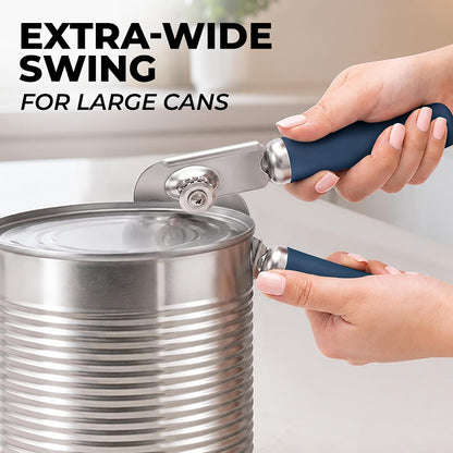 Manual Can Opener Heavy Duty Patented Stainless Steel, Ruby - Colors B