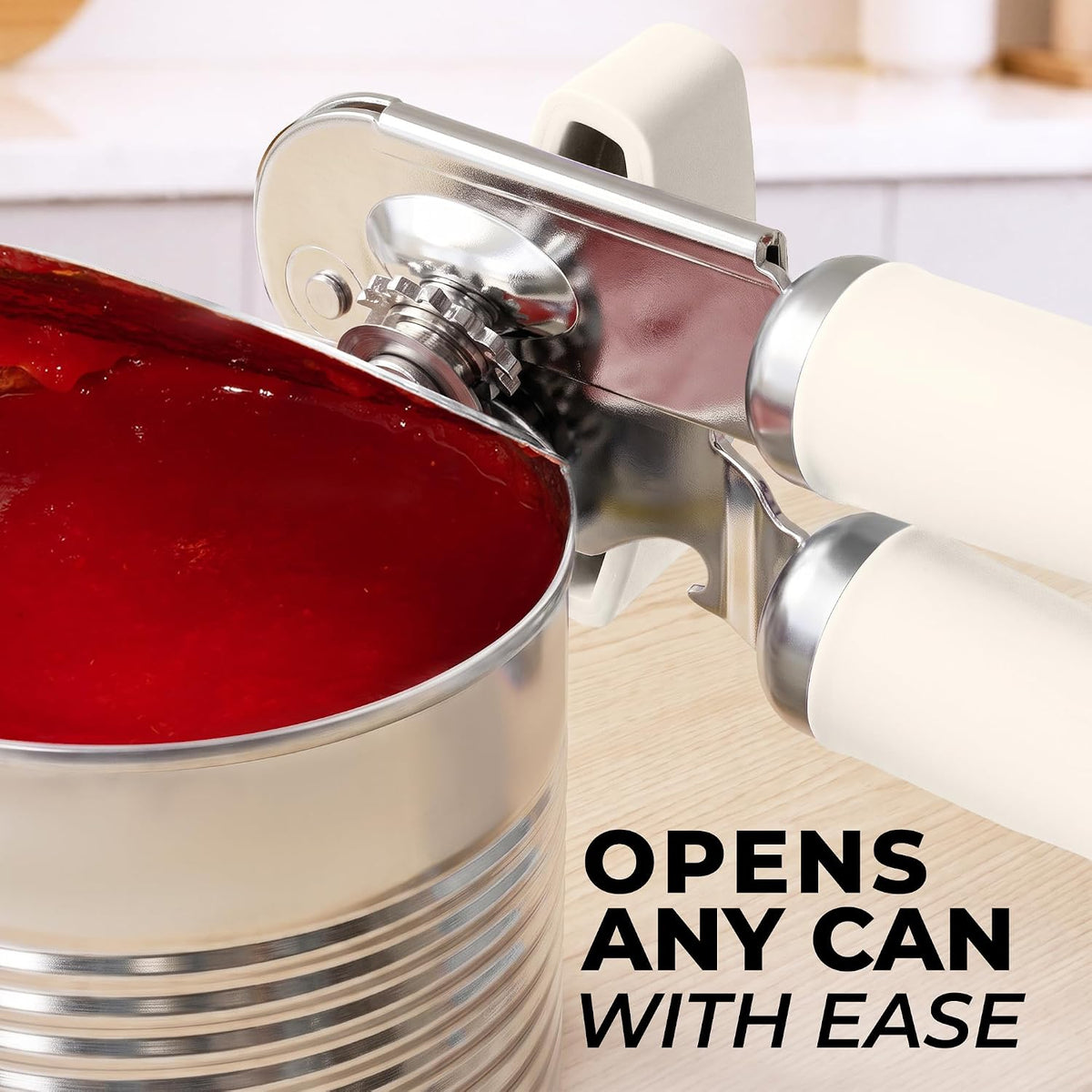 Manual Can Opener Heavy Duty Patented Stainless Steel, Ruby - Colors B