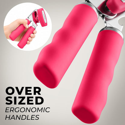 Manual Can Opener Heavy Duty Patented Stainless Steel, Ruby - Colors B