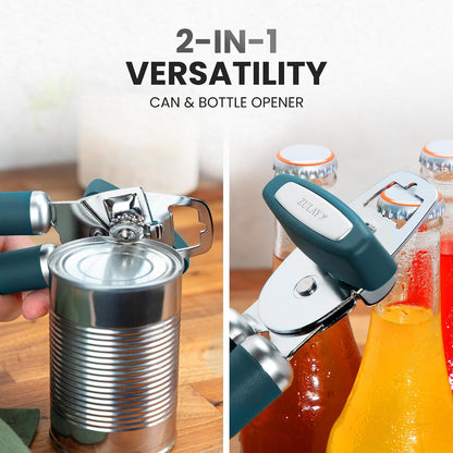 Manual Can Opener Heavy Duty Patented Stainless Steel, Ruby - Colors B