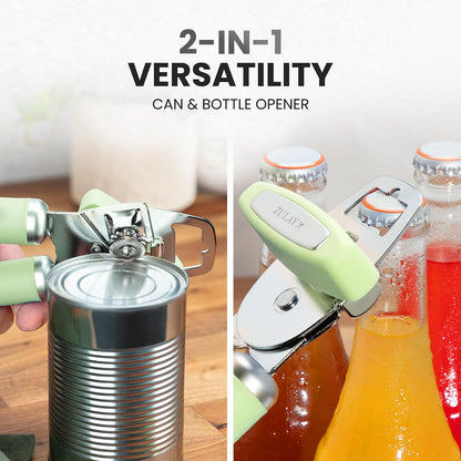 Manual Can Opener Heavy Duty Patented Stainless Steel, Ruby - Colors B