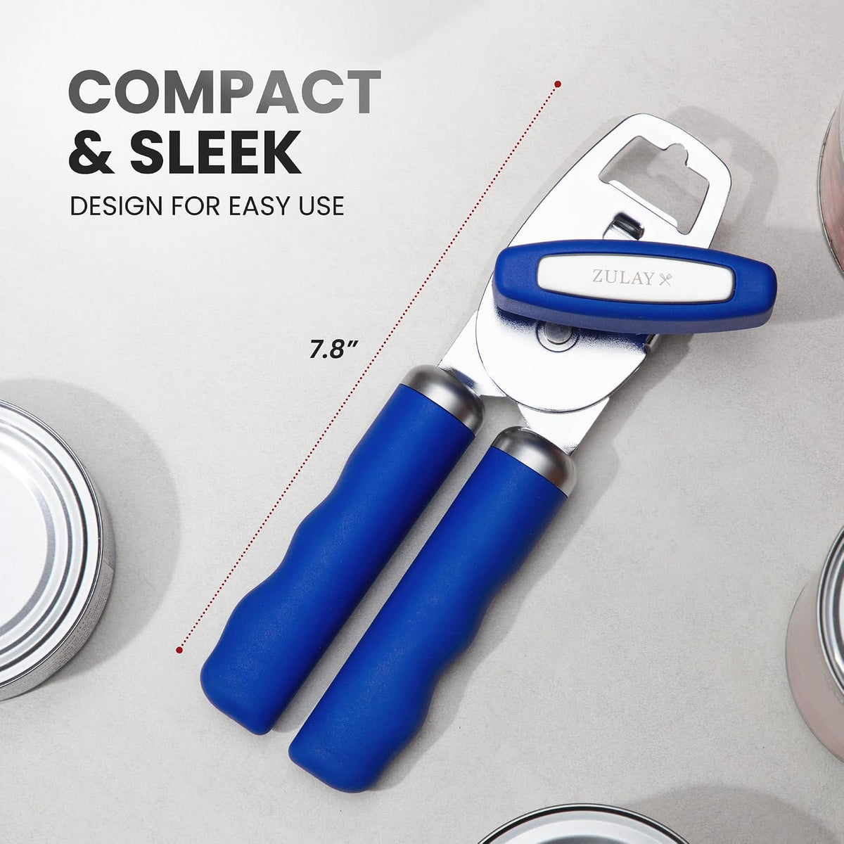 Manual Can Opener Heavy Duty Patented Stainless Steel, Ruby - Colors B