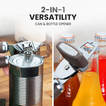 Manual Can Opener Heavy Duty Patented Stainless Steel, Ruby - Colors B