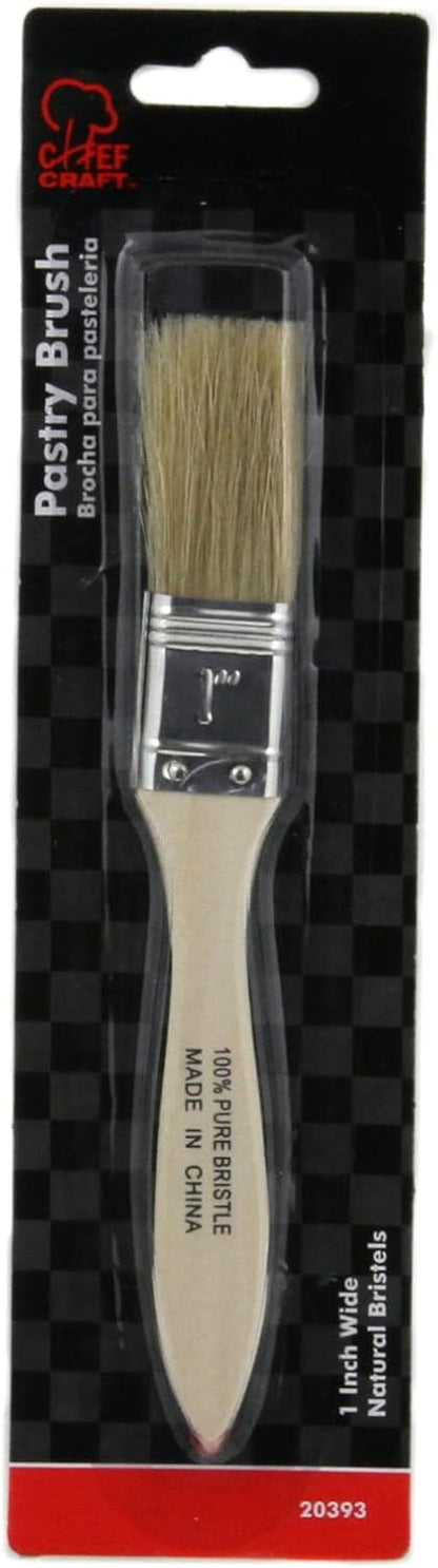 Select Wooden Handle Pastry Brush, 7.5 inches in length 2 inch width, Natural