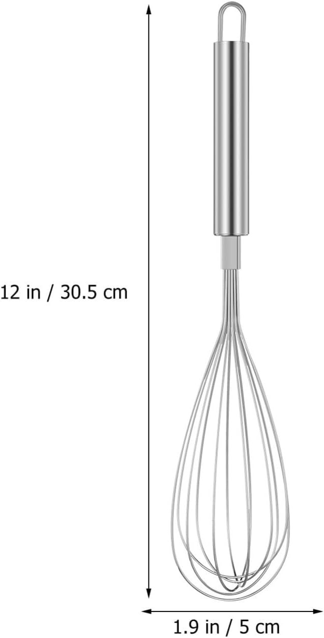 Stainless Steel Whisk, 13 Inch Gold Wire Egg Beater, Thicken Wire Hand Mixer for Whisking Blending Baking Cooking, Kitchen Utensils Gadgets for Cream Batter Sauce