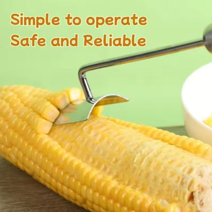 Stainless Steel Corn Sheller - Fast Corn Kernel Remover for Corn Cobs, Ergonomic Handle Kitchen Tool for Home & Professional Use
