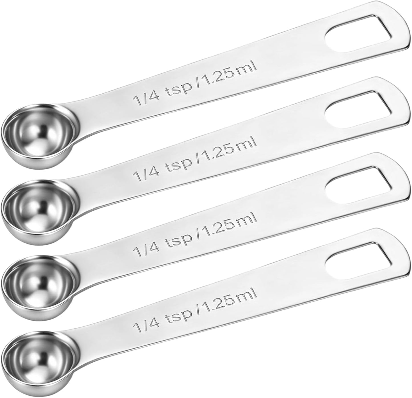 3 PCS Teaspoon Measuring Spoons, 5 ML Teaspoons Measuring Spoon, Stainless Steel 1 Teaspoon Scoop, 1/3 Tablespoon, Short Handle Measuring Teaspoons for Precise Cooking, Baking and Spices Measurement