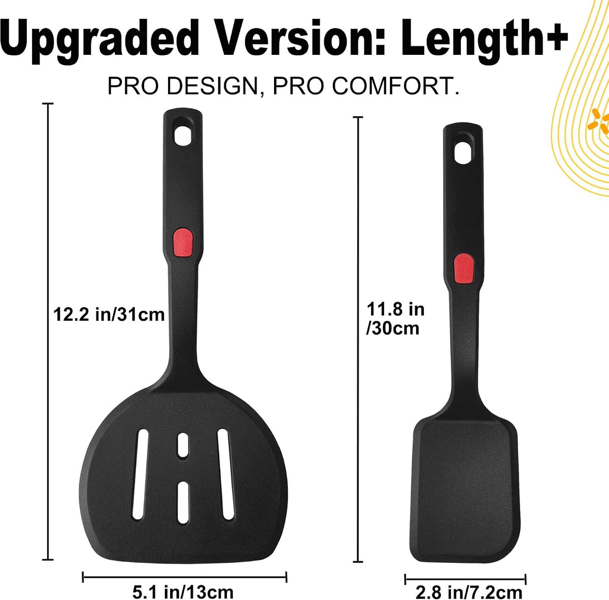5 Piece Heat Resistant Silicone Spatula Set Cooking Utensils Set