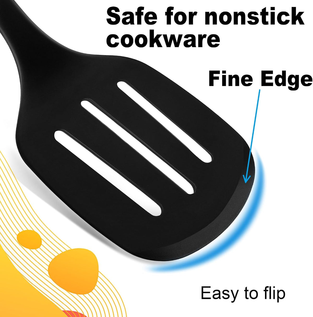 5 Piece Heat Resistant Silicone Spatula Set Cooking Utensils Set