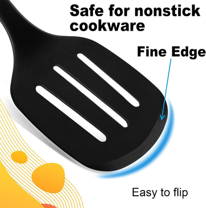 5 Piece Heat Resistant Silicone Spatula Set Cooking Utensils Set