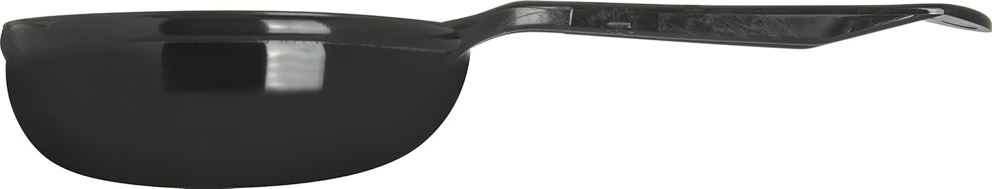 493003 Solid Short Handle Portion Control Spoon, 6 oz, Black