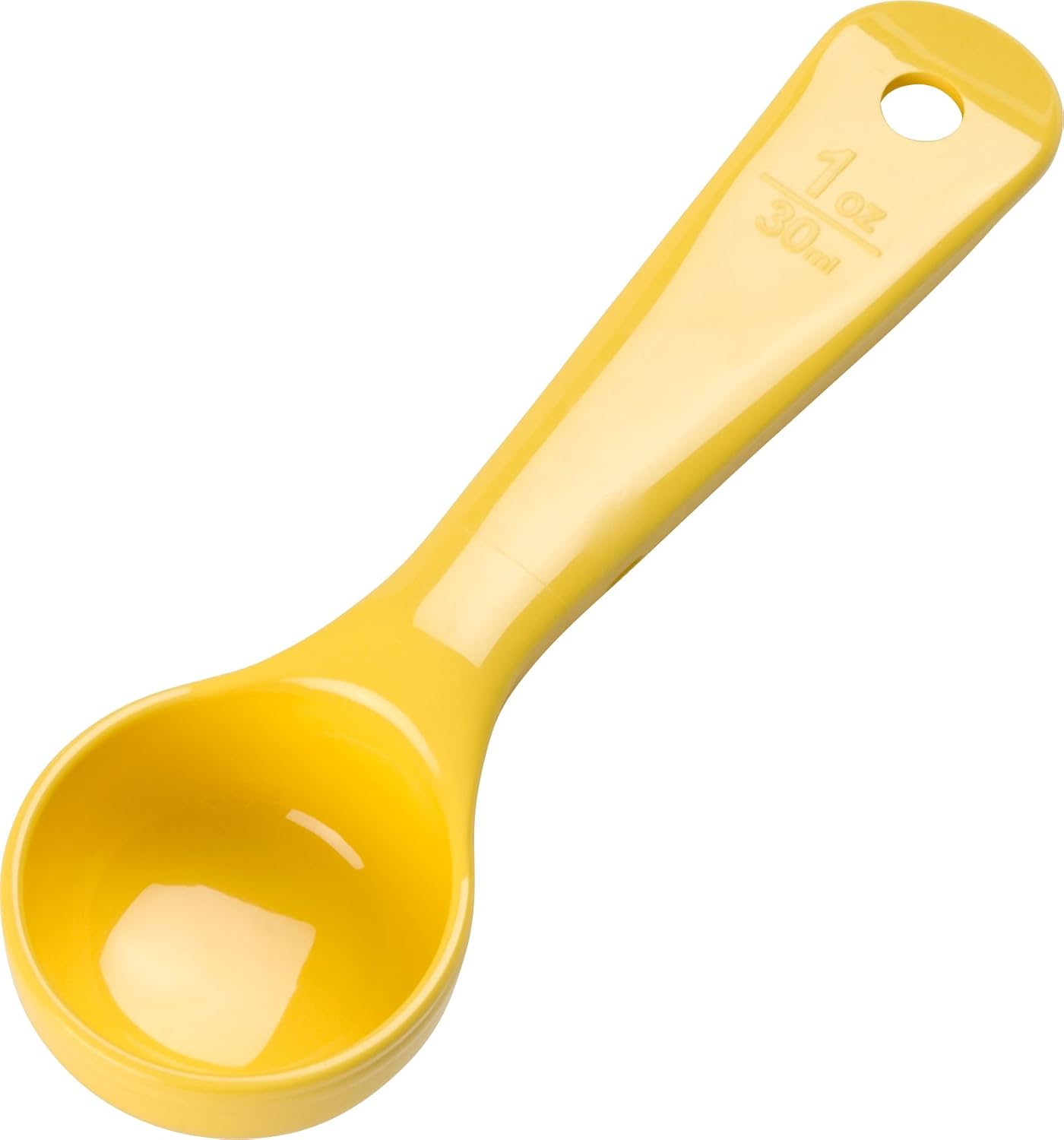 493003 Solid Short Handle Portion Control Spoon, 6 oz, Black