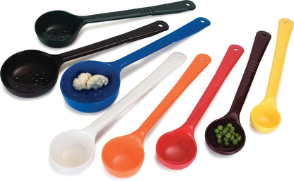 493003 Solid Short Handle Portion Control Spoon, 6 oz, Black