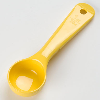 493003 Solid Short Handle Portion Control Spoon, 6 oz, Black