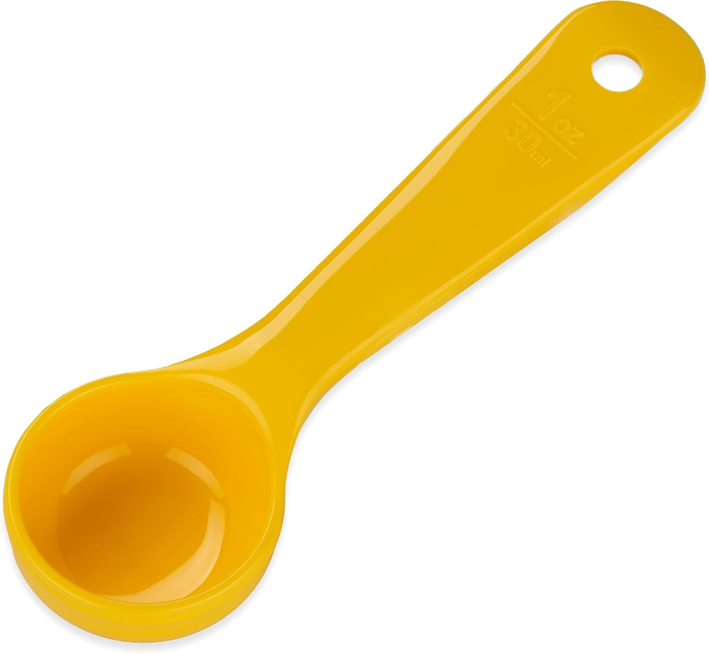 493003 Solid Short Handle Portion Control Spoon, 6 oz, Black