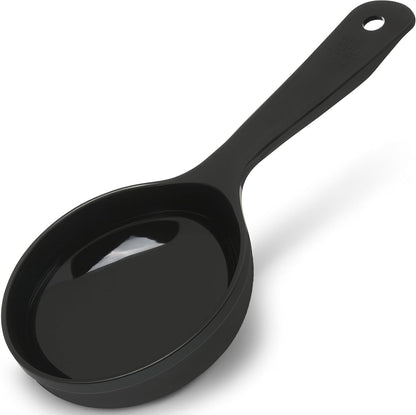 493003 Solid Short Handle Portion Control Spoon, 6 oz, Black