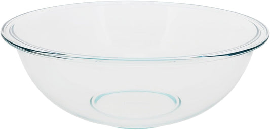 326 4-Quart Glass Mixing Bowl - Made in USA | Thermal Shock Resistant | Clear Design | Mixing And Serving Use | Easy Pour Spout | Dishwasher Safe