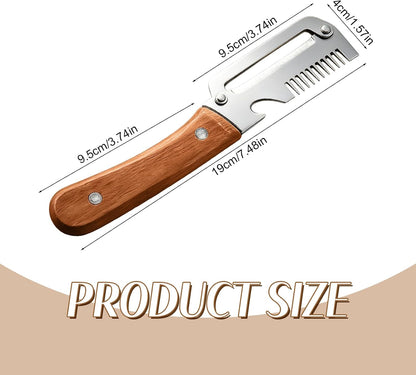 2026 Upgrade Vegetable Peeler With Wooden Handle, Stainless Steel Wide Blade Potato and Carrot Peeler, 2-in-1 Veggie Peeler With Bottle Opener for Kitchen, Camping and Travel