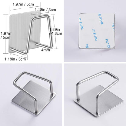Adhesive Sponge Holder Sink Caddy for Kitchen Accessories - SUS304 Stainless Steel Rust Proof Waterproof, Quick Drying (2 Pack) | Rust Proof Quick Drying Waterproof Kitchen Accessories sink organizer soap holder