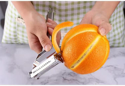 3-in-1 Vegetable Peeler with Julienne Slicer & Potato Eye Remover | Ultra Sharp Stainless Steel Blade | Ergonomic Anti-Slip Handle | Heavy Duty Kitchen Peeler