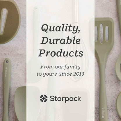 Starpack 'Head Turner' Premium Silicone Turner Spatula, Slotted Spatula - Up-to 600°F High Heat Resistant Silicone Slotted Spatulas for Cooking, LFGB Grade Non Stick Rubber Turner Spatula - 11.4"