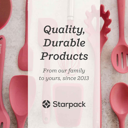 Starpack 'Head Turner' Premium Silicone Turner Spatula, Slotted Spatula - Up-to 600°F High Heat Resistant Silicone Slotted Spatulas for Cooking, LFGB Grade Non Stick Rubber Turner Spatula - 11.4"
