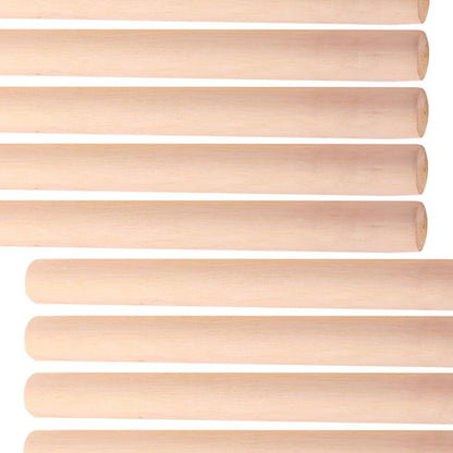 10pcs Rolling Pin Wooden Dough Roller 10.61 In
