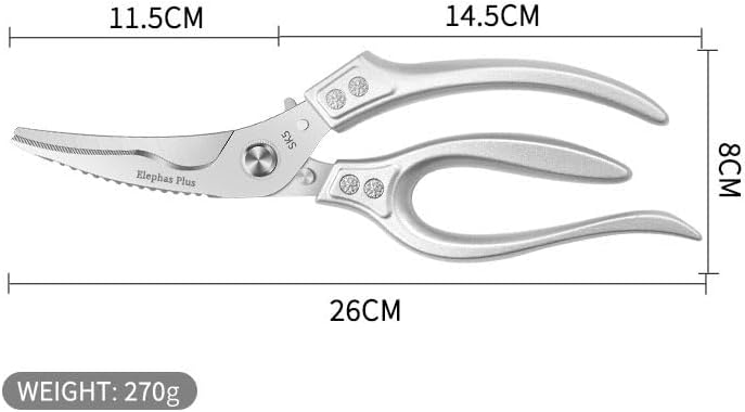 Heavy Duty Shears, All Purpose Kitchen Scissors for Chicken (Gold)