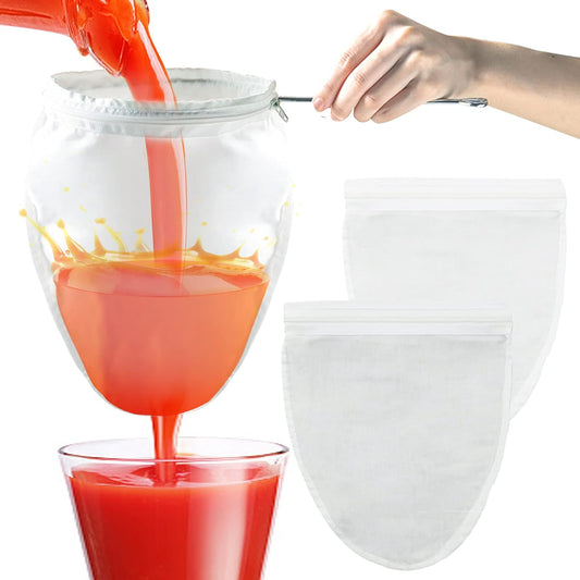 Nut Milk Bag Strainer with Stand Strainers Fine Mesh Bag Cheese Cloth Bag S | Reusable, with Stand, Reusable Cheese Cloth Bag for Straining for Filter Juices, NutMilk, Cheese, Honey, Butter, Jelly