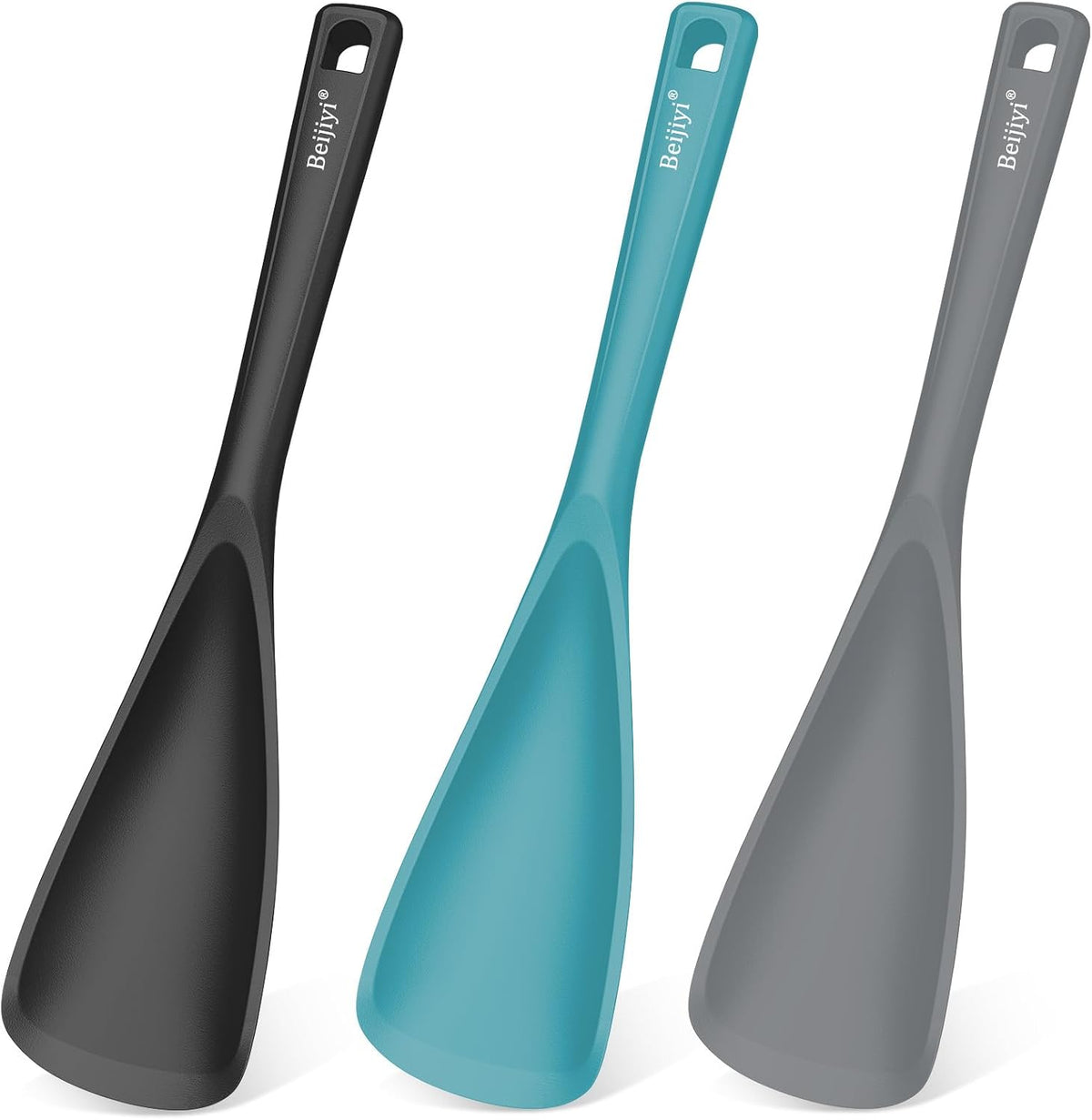 Silicone Cooking Spoons for Nonstick Cookwares, 3 Pack, 12.6 in