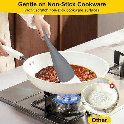 Silicone Cooking Spoons for Nonstick Cookwares, 3 Pack, 12.6 in