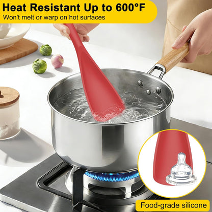 Silicone Cooking Spoons for Nonstick Cookwares, 3 Pack, 12.6 in