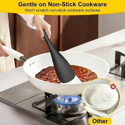 Silicone Cooking Spoons for Nonstick Cookwares, 3 Pack, 12.6 in