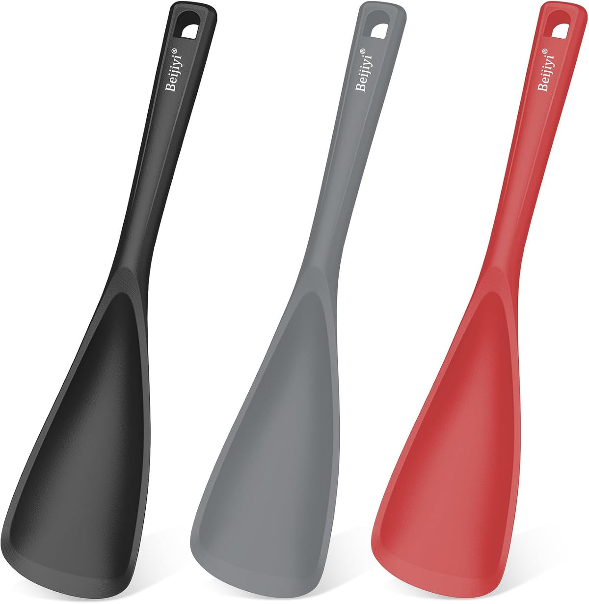 Silicone Cooking Spoons for Nonstick Cookwares, 3 Pack, 12.6 in