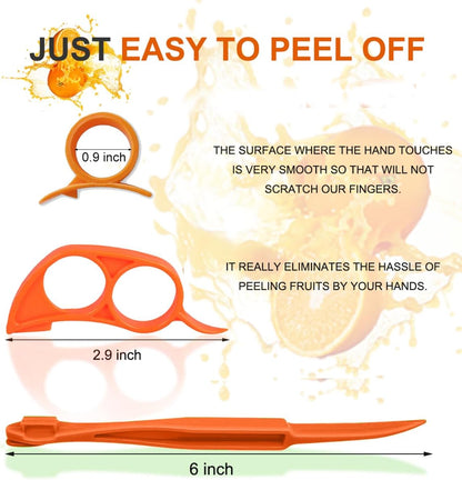 Orange Peeler Tools Citrus Peel Cutter Plastic Easy Fruit Vegetable Slicer Cutter Lemon Peeler Opener Remover Fruit Tools Kitchen Accessory Knife Cooking Tool Kitchen Gadgets Peelers,3 Pack