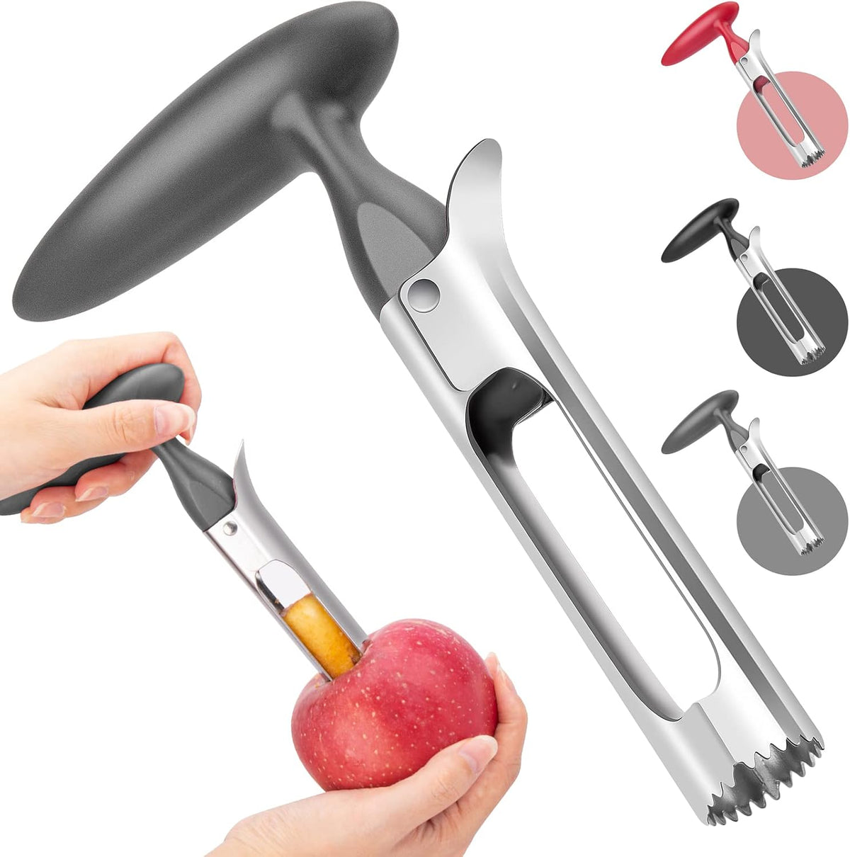 Premium Apple Corer Tool – Featuring Ultra-Sharp Stainless Steel with Serrated Blades for Effortless Coring – Easy to Operate and Clean, Durable Tool Ideal for Baking Apples and Other Culinary Uses