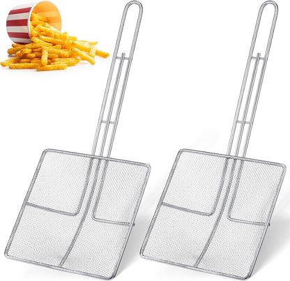 2 Pcs Square Fine Mesh Skimmer Spider Strainer, 5 x 6 Inch