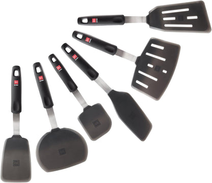 Silicone Turner Spatula Set - 600F Heat Resistant, 3-Pc