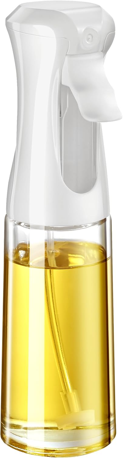 Oil Sprayer for Cooking- 200ml Glass Olive Oil Sprayer Mister, Olive Oil Spray Bottle, Kitchen Gadgets Accessories for Air Fryer, Canola Oil Spritzer, Widely Used for Salad Making, Baking, Frying,BBQ4