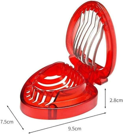 Red Strawberry Slicer,Cup Slicers | Egg Slicers | banana slicers | Strawberry Cutter | Quickly Making Fruit Vegetable,Stainless Steel Blade Kitchen Tools and Gadgets Fruit and Vegetable Tools