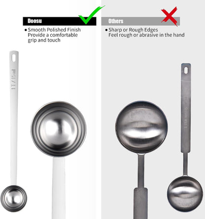 Metal 6.9in Long Handle Coffee Scoop for Ground Coffee (1 Tbsp)