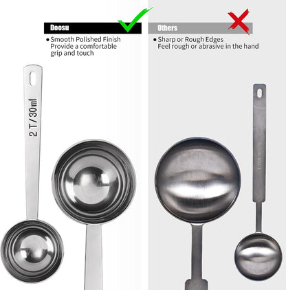 Metal 6.9in Long Handle Coffee Scoop for Ground Coffee (1 Tbsp)