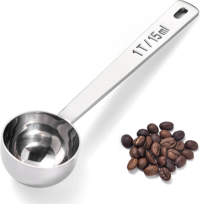 Metal 6.9in Long Handle Coffee Scoop for Ground Coffee (1 Tbsp)