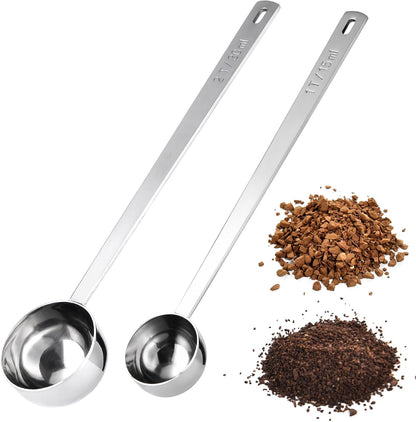 Metal 6.9in Long Handle Coffee Scoop for Ground Coffee (1 Tbsp)