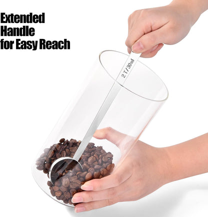 Metal 6.9in Long Handle Coffee Scoop for Ground Coffee (1 Tbsp)
