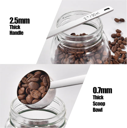 Metal 6.9in Long Handle Coffee Scoop for Ground Coffee (1 Tbsp)